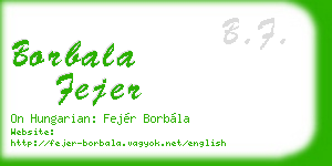 borbala fejer business card