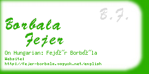 borbala fejer business card